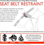 EzyDog Universal Dog Seat Belt Restraint for Cars – Durable Easy to Use Seatbelt Attachment for Dog Harness with Superior Strength and Nylon Webbing