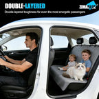 Universal Waterproof Terry Cloth Car Back Seat Cover - Heavy Duty Sweat Towel Rear Seat Protector for Post-Gym, Yoga, Beach, Pets & Kids - Machine Washable, Non-Slip Backing, Gray (55" x 29")