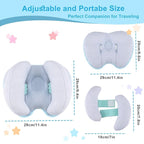 KAKIBLIN Baby Head Neck Support Pillow, 2 in 1 Banana Neck Pillow for Baby, Babies Travel Pillows for Stroller, for Newborn, Adjustable Head Support Pillow for Kids Toddler