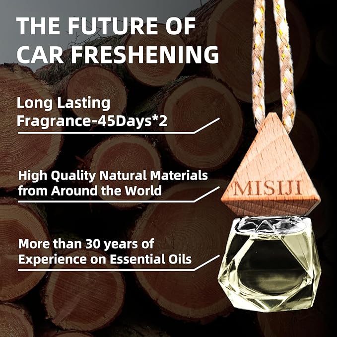 Hanging Car Air Freshener-Teakwood,Long Lasting Fragrance Car Scents,Car Decorations