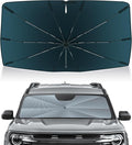 Autorder Windshield Sun Shade Umbrella for 2021-2025 Ford Bronco Sport Accessories,Upgraded Ice Crystal Material,Easy Setup Umbrella Sunshade for Car Windshield,100% Sun Blocking(Not for Bronco)