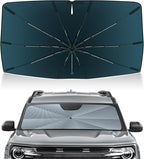 Autorder Windshield Sun Shade Umbrella for 2021-2025 Ford Bronco Sport Accessories,Upgraded Ice Crystal Material,Easy Setup Umbrella Sunshade for Car Windshield,100% Sun Blocking(Not for Bronco)