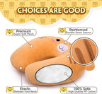 H HOMEWINS Travel Pillow for Kids,Toddler Neck Pillow Cute Animal Neck Head Chin Support Travel Accessories for Airplane, Car, Train,Recline(Cute Tiger)