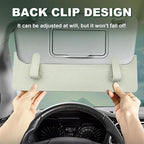 Car Sun Visor Extender, Anti-Glare Sunvisor Extension Shade Attachment for Safe Driving, Clip-On Sun Blocker Sunshade Extender Accessories Universal for SUV, Truck, Sedan(Beige)