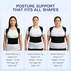 Posture Corrector for Women & Men, Back Brace Straightener with Adjustable Support, Relief for Neck/Shoulder/Back Pain, Scoliosis & Hunchback Correction, Breathable Mesh Design