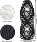 Skull Flower Car Seat Covers Front Seats Only Breathable Stretch Polyester Fabric Cover Easy to Install Car Accessories Universal Fit for Most Vehicle