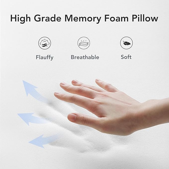 Travel Pillow, 100% Pure Memory Foam Travel Neck Pillow Airplane Neck Support Ergonomic Design for Traveling Suitable for Airplanes,Offices and Cars-Gray