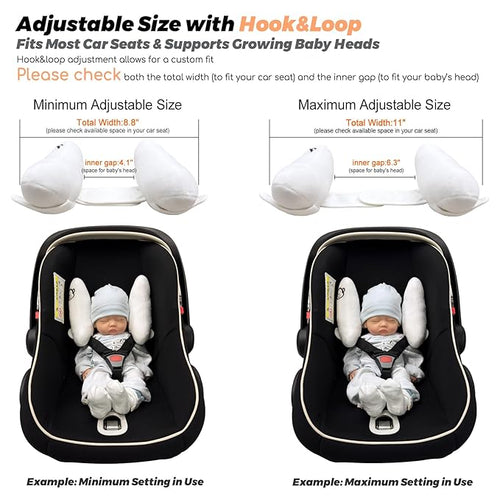 Adjustable Infants and Baby Neck Head Support,U-Shape Children Travel Pillow Cushion for Car Seat,Offers Protection Safety for Kids