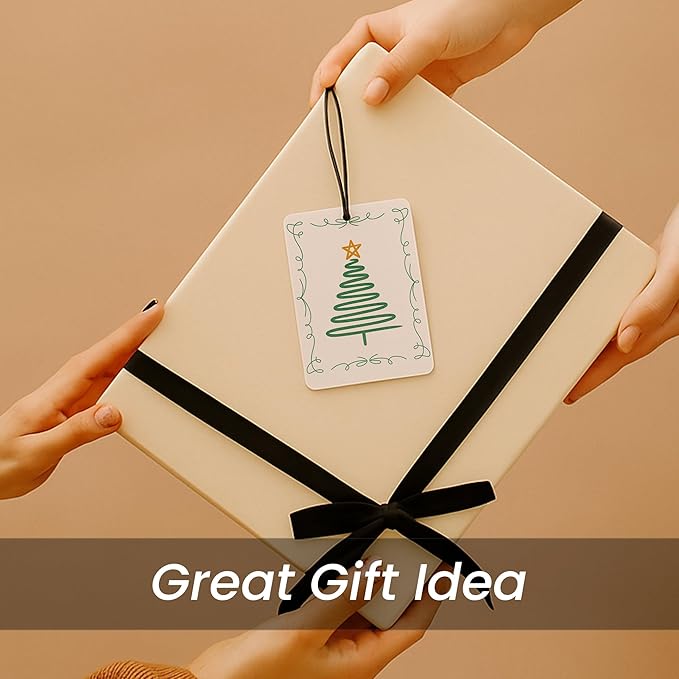 Gilry Christmas Car Air Freshener 4 Pcs - Christmas Tree Star Stocking Snowflake Air Freshener Hanging Decor for Cars Closet Drawer Books, Gilry Santa Car Accessories Mirror Decor for Women