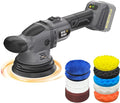 Cordless Buffer Polisher Kit for Dewalt 20V Battery (No Battery), 6-Inch Orbital Car Polisher Variable Speed 1800—5500 RPM, 17PCS Polishing Accessories, for Car Polishing/Waxing (Tool Only)
