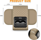 Armrest Cover for Car Fit for Jeep Grand Cherokee L - Center Console Cover with Cup Holders and 2 Storage Pockets(Beige)