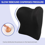 MINUPWELL Truck Seat Cushion, 3PC 100% Memory Foam Seat Cushion for Truck Driver, with Back Support, Semi Truck Accessories for Men Seat - 18x14.5x3.5in, Lumbar Cushion-16.5x15.4x5