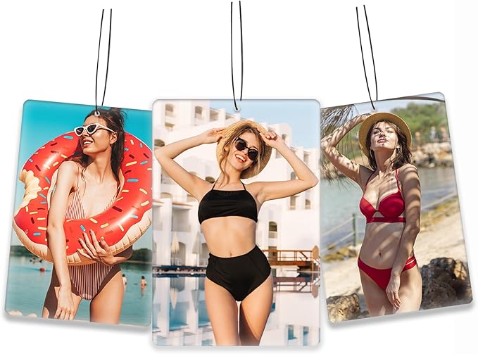 Custom Air Fresheners with Pictures - Personalized Photo air Freshener for Car, Double Sided Print Photo/Logo With Scents for Bedroom, Bathroom, Christmas Mother's Day Hanging Ornaments Holiday Gifts