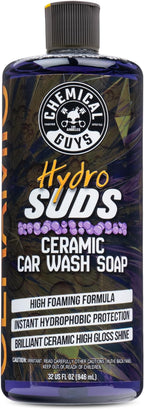 Chemical Guys HydroSuds Ceramic Shine High Foaming Car Wash Soap (Works with Foam Cannons, Foam Guns or Bucket Washes) For Cars, Trucks, Motorcycles, RVs & More, 32 fl oz, Berry Scent - CWS21232