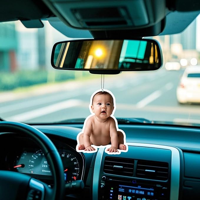 2 PCS Custom Air Fresheners with Picture,Personalized Double Sided Photo Air Freshener for Car with Scents Freshener, Customized Face Air Freshener Car Wardrobe Bathroom Hanging Ornaments