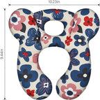 Baby Travel Pillow, Upgrade U-Shape Infant Pillow for Car Seat Pushchair and Stroller, Soft Comfortable Sleep Cushion for Kids Newborn and Toddler -Flower Blue