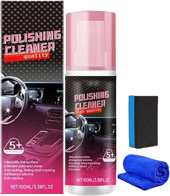 Car Interior Cleaner,100ml Vehicle Shine Protectant Restorer - Car Interior Cleaner Spray,for Fading Cracking Aging Armrest Boxes Center Console Leather Seat Dashboard Trim