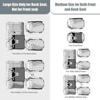 Dog Car Seat for Large Medium Dogs, Dog Car Seat Cover for Back Seat, Foldable Pet CarSeat with Safety Belt, Waterproof Fabric & Breathable Mesh, Back Seat Cover for Dogs Under 40lbs (Large, Black)