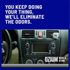 Ozium Membrane Car Vent Clip AC Air Fresheners Car Air Freshener and Car Odor Eliminator (Carbon Black, 2 Packs)