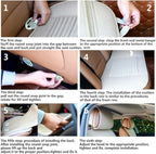 Suninbox Car Seat Covers Front Seat Only,Cloth Car Seat Covers,Linen Car Seat Protector Universal Fits Most Automotive,Vans,SUVs,Trucks Gray