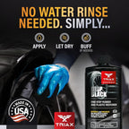 Triax Deep Black Tire, Trim, and Bumper Restore and Conditioner | One-Step Rubber Protectant with UV Shield | Polymer Based | No Water Rinse (12 Ounce)