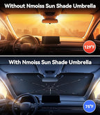 Windshield Sun Shade Umbrella for Honda Accord - [Vinyl Coating Heat Shield] Protect Car from Sun Rays & Heat Damage Keep Cool and Protect Interior, Spring Structure Edge
