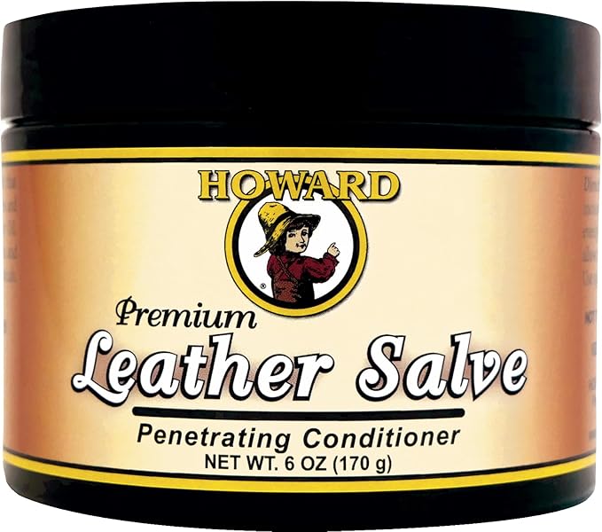 Howard Products Leather Salve - Car Leather Cleaner and Conditioner, Rejuvenates, Protects