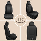 TTX LIGHTING for Toyota Highlander 2007-2026 Seat Covers: Waterproof Leather Seat Protector with Airbag Compatible (2 Front Seats,Black)