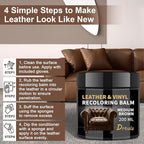 Leather Recoloring Balm, Leather Color Restorer Conditioner, Leather Restorer for Couches Paint, Leather Scratch Remover, Scratch Leather Faded Repair Kits for Vinyl Furniture (Medium Brown, 200ML)