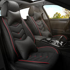 Car Seat Covers for Hyundai Sonata 2002-2026, Premium Nappa Leather Car Seat Cover, Stylish Sport Seat Covers， Automobile Seat Cover Sets.(Luxury 2 Seats/Black)