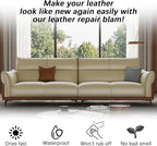 Beige Leather Recoloring Balm, Leather Color Restorer Conditioner, Leather Repair Kits for Vinyl Furniture, Sofa, Car Seats, Shoes - Repair Leather Color on Faded & Scratched Leather Couches