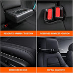 AOMSAZTO Custom Fit Seat Cover for Nissan Rogue Regular(Not for Hybrid &Sport) 2014 2015 2016 2017 2018 2019 2020 Full Set Faux Leather Rogue Seat Cover Protector Black
