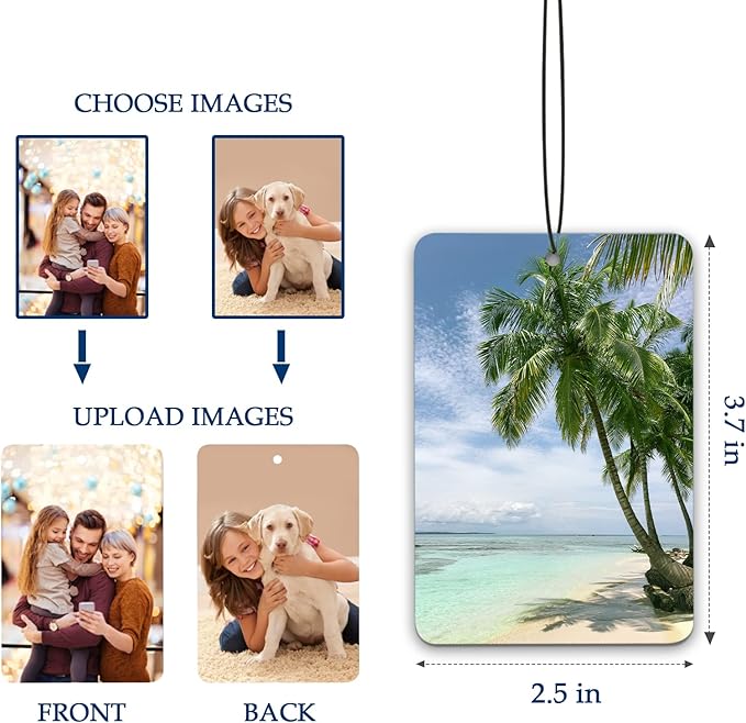 Custom Air Freshener for Car - Personalized Air Freshener for Car with Photo, Smell Air Fresheners with Picture for Hanging Ornaments (Unique Scented Gift)