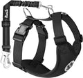 Lukovee Dog Seat Belt for Car, Adjustable Dog Car Harness for Large Medium Small Dogs, Soft Padded & Breathable Mesh Dog Seatbelt with Car Strap and Carabiner (Black,L)