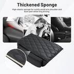 Autorder Center Console Cover for 2021-2025 2026 Jeep Grand Cherokee L Accessories Armrest Cushion Cover Nappa Leather Middle Console Covers Grand Cherokee L Console Cushion Pad Anti-Scratch