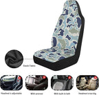 ELEQIN Fish Camo Car Front Seat Covers, 2 Pack Polyester Automotive Seat ProtectorsSoft & Breathable, Automotive Interior Accessories for Most Cars