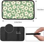Vintage Groovy Flowers Auto Center Console Cover Pad Car Armrest Seat Box Cover Cushion Universal for Most Vehicle SUV Truck Car Accessories Decor