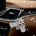 Silver Shiny Bee Vent Clips, Crystal Bee Car Air Freshener Vent Clip Car Bling Interior Decoration Rhinestone Cars Bling Accessories Aroma Diffusers