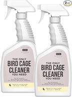 Natural Rapport Bird Cage Cleaner - The Only Bird Cage Cleaner You Need - Bird Poop Spray Remover, Naturally Removes Bird Waste (2 Pack, 32 Oz)