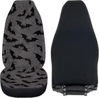 Halloween Bat Car Front Seat Covers Breathable Car Seat Covers Front Seats Only Stretch Polyester Fabric Cover Easy to Install Universal Fit for Most Vehicle