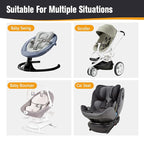 KAKIBLIN Baby Travel Pillow, Upgraded Baby Neck Pillow for Car Seat, Head Support Pillow for Car Seat, Stroller, Pushchair, Grey