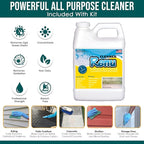 Premium Restorer - Restores Original Color & Rejuvenates Faded Shutters, Patio Furniture, Doors & More | Eco-Friendly |Lasts 10 Yrs.| Includes Powerful Cleaner | Half Gallon Kit