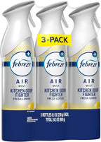 Febreze Air Mist, Air Freshener Spray, Odor Fighting Room Spray, Deodorizer for Home Bathroom Kitchen Office Apartment Dorm Room Classroom, Kitchen Odor Fighter Fresh Lemon Scent, 8.1oz