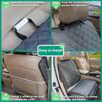 Waterproof Front Seat Cover Dog Car Seat Covers Nonslip and Full Protection with Side Flaps Fits Most Cars, Trucks, SUVs(Grey, 1Pack)