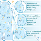 Pinkunn Gel Car Seat Baby Cooling Pad for Summer Breathable Stroller Cooler Pad Multifunctional Carseat Cooling Mat for Baby Child Dining Chair Safety Seat Stroller(Blue,Seahorse)