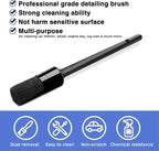 9pcs Auto Car Detailing Brush Set/ Interior Cleaning Kit Includes 5 Soft Premium Detail Brush, 3 Wire Brush & 1 Vent Cleaning Brush for Cleaning Interior, Dashboard, Engines, Leather, Wheel