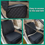 Waterproof Front Seat Cover Dog Car Seat Covers Nonslip and Full Protection with Side Flaps Fits Most Cars, Trucks, SUVs(Black, 1Pack)