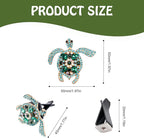2PCs Bling Turtle Car Air Freshener Vent Clip, Crystal Diamond Vent Clip Decoration