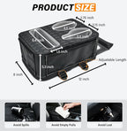 Center Console Cup Holder, Universal Car Armrest Storage Box with Bottle Holder & Tissue Slot & Side Pockets, Car Back Seat Truck Boat Couch Organizer PU Leather