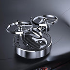 Car Air Freshener | Solar Powered Helicopter Scents Diffuser | Fashion Automotive Interior Decoration Accessories Purifiers for Car and Home Aromatherapy Dashboard (Silver)